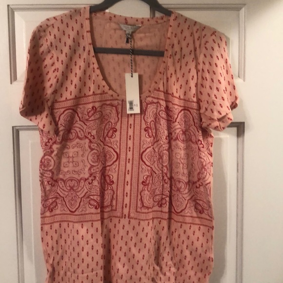 Lucky Brand Paisley Printed Tee - Picture 2 of 3